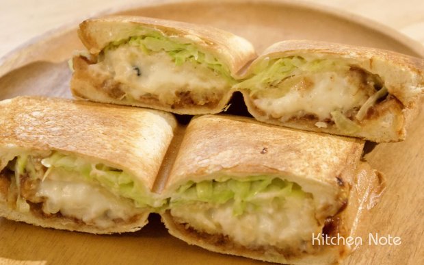 クリームコロッケホットサンドの作り方・レシピ|ホットサンドイッチのレシピ