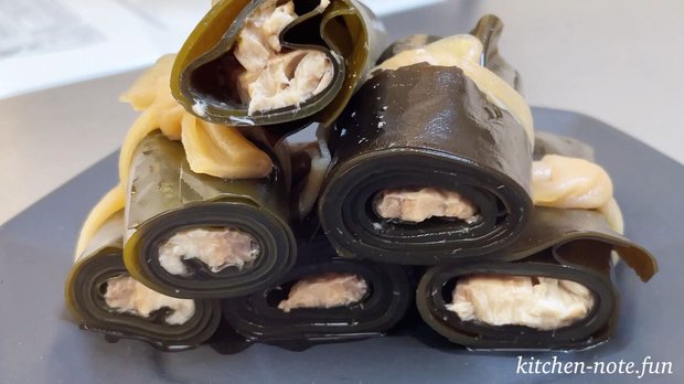 鮭の昆布巻きの完成