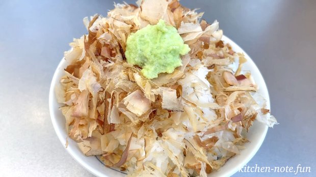 わさび飯（わさび丼）の完成